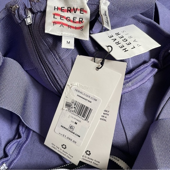 Herve Leger Purple Maxi Dress - Picture 11 of 13